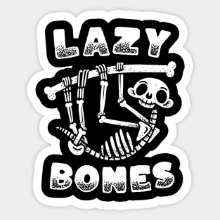 Funny Animals Puns Sloth Lazy Bones Sticker